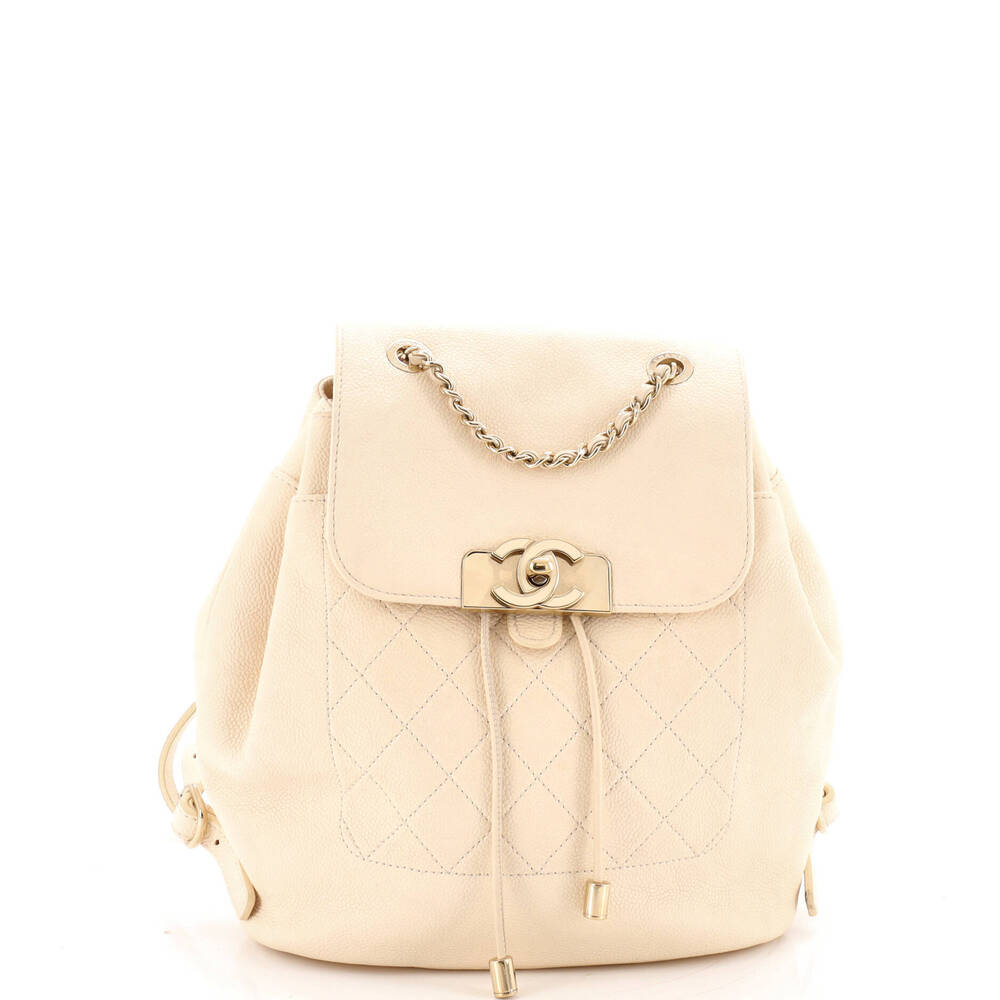 Chanel Medium Data Center CC Flap Backpack Quilted Caviar